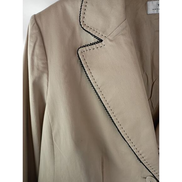 TAHARI Women's Blazer Tan 2X Business Casual Fall Winter Classic Office - Picture 3 of 6